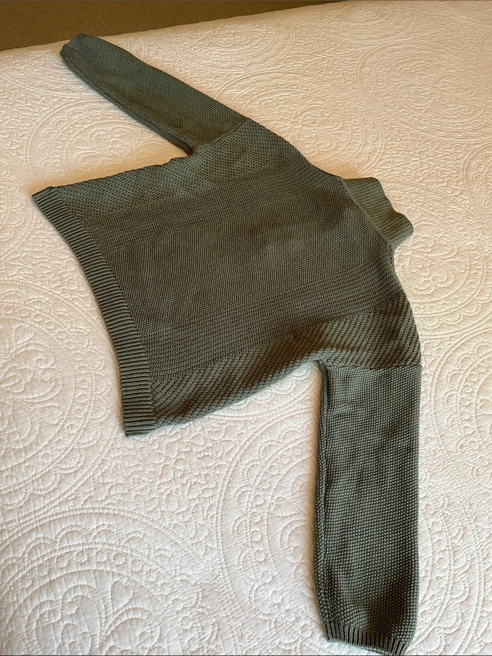 Poetry Organic Cotton Green Button Sweater Work Casual Beach - Picture 12 of 13